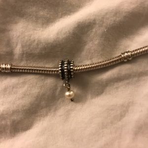 Pandora dangling pearl charm